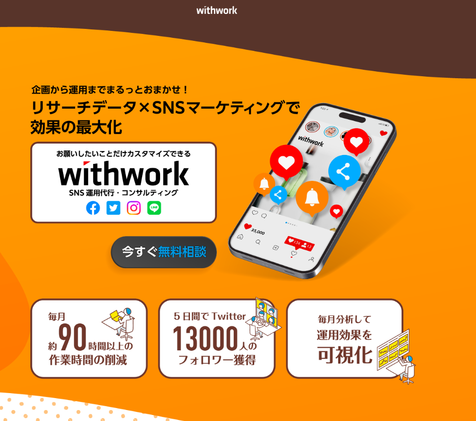 withworkトップ画面